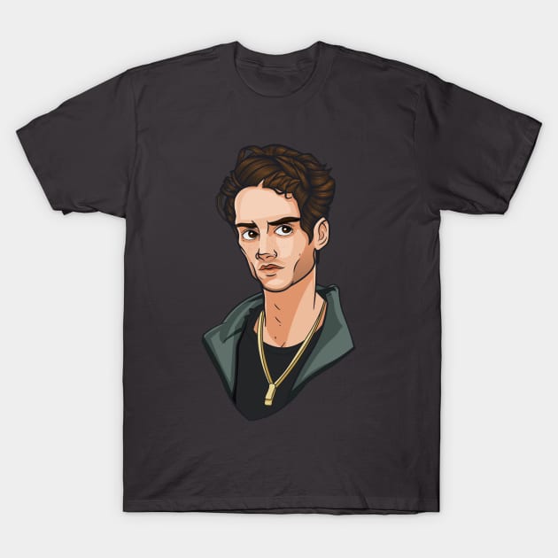 Diego Barrueco Portrait Illustration T-Shirt by ArtMoore98